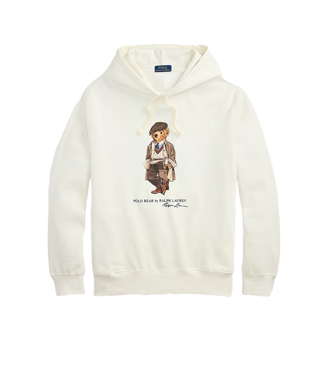 POLO RALPH LAUREN - Felpe - felpa con cappuccio polo bear deckwash white